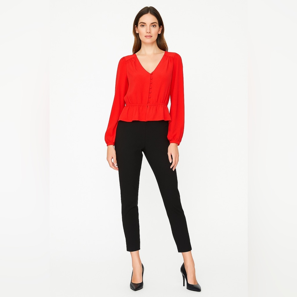 NWT INTERMIX Clare Top in Red, Size Large